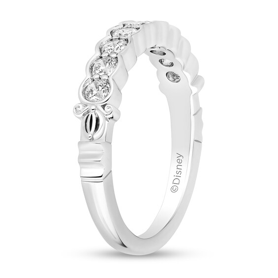 Enchanted Disney Cinderella 1/2 CT. T.w. Diamond Band in 14K White Gold