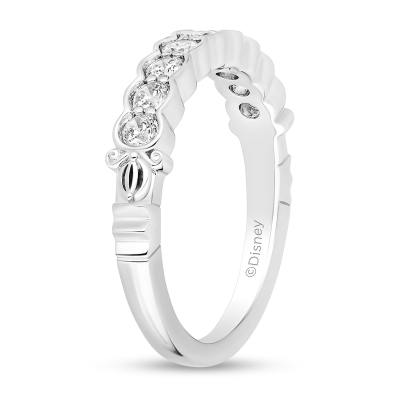 Main Image 2 of Enchanted Disney Cinderella 1/2 CT. T.W. Diamond Band in 14K White Gold