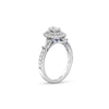 Thumbnail Image 3 of Vera Wang Love Collection 3/4 CT. T.W. Oval Diamond Double Frame Engagement Ring in 14K White Gold (I/SI2)