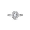 Thumbnail Image 4 of Vera Wang Love Collection 3/4 CT. T.W. Oval Diamond Double Frame Engagement Ring in 14K White Gold (I/SI2)