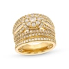 Thumbnail Image 1 of 1-3/4 CT. T.W. Multi-Diamond Multi-Row Bridal Set in 10K Gold