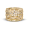 Thumbnail Image 4 of 1-3/4 CT. T.W. Multi-Diamond Multi-Row Bridal Set in 10K Gold