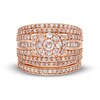 Thumbnail Image 4 of 1-3/4 CT. T.W. Multi-Diamond Multi-Row Bridal Set in 10K Rose Gold