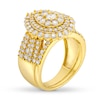 Thumbnail Image 3 of 2-1/4 CT. T.W. Pear Multi-Diamond Scallop Teardrop Frame Bridal Set in 10K Gold