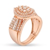 Thumbnail Image 3 of 1-1/4 CT. T.W. Pear Multi-Diamond Teardrop Bow-Tie Bridal Set in 10K Rose Gold
