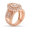Thumbnail Image 3 of 2-1/4 CT. T.W. Pear Multi-Diamond Scallop Teardrop Frame Bridal Set in 10K Rose Gold