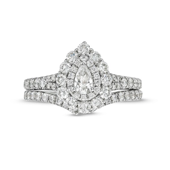 Pear-Shaped Diamond Ring Set