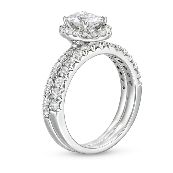 Certified Oval Lab-Grown Diamond Ring Set