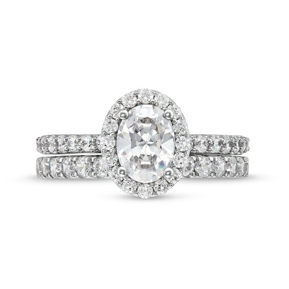 Certified Oval Lab-Grown Diamond Ring Set
