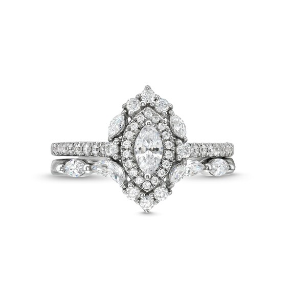 Marquise-Cut Diamond Ring Set