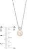 Thumbnail Image 5 of Freshwater Cultured Pearl and White Lab-Created Sapphire Pendant, Ring and Stud Earrings Set in Sterling Silver