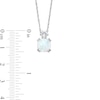 Thumbnail Image 6 of Cushion-Shaped Lab-Created Opal and White Lab-Created Sapphire Pendant, Ring and Stud Earrings Set in Sterling Silver