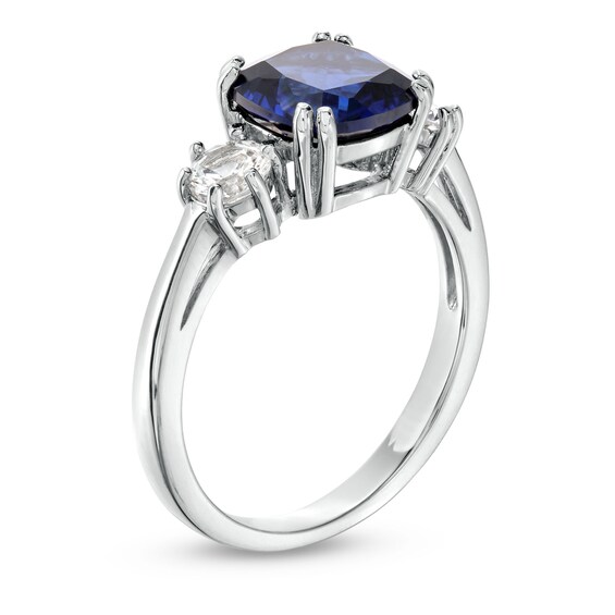 Cushion-Cut White Lab-Created Sapphire Pendant