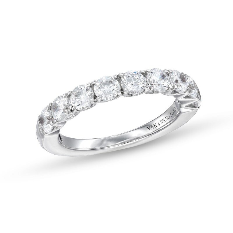Main Image 1 of Vera Wang Love Collection 1-1/2 CT. T.W. Certified Diamond Nine Stone Band in 14K White Gold (I/SI2)