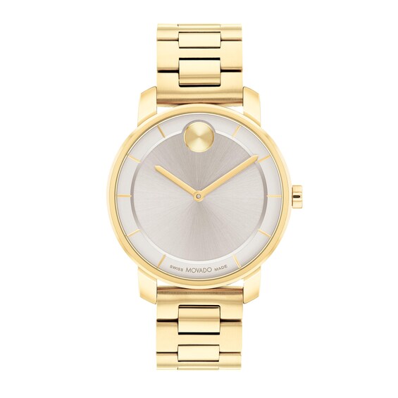 Ladies' Movado BoldÂ® Access Gold-Tone Watch with Grey Dial (Model: 3601080)