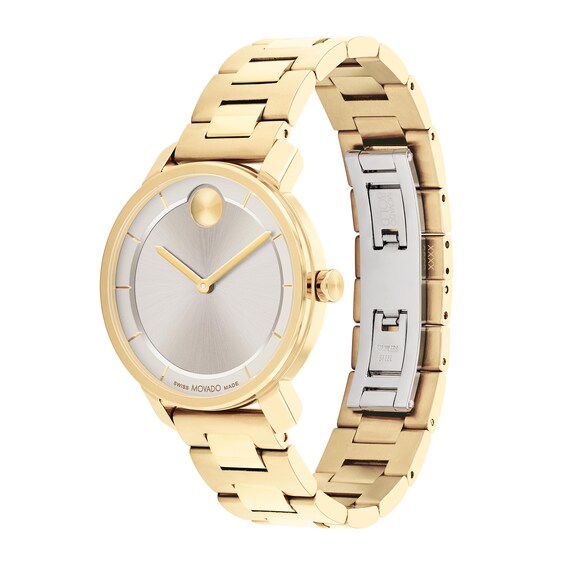 Ladies' Movado BoldÂ® Access Gold-Tone Watch with Grey Dial (Model: 3601080)
