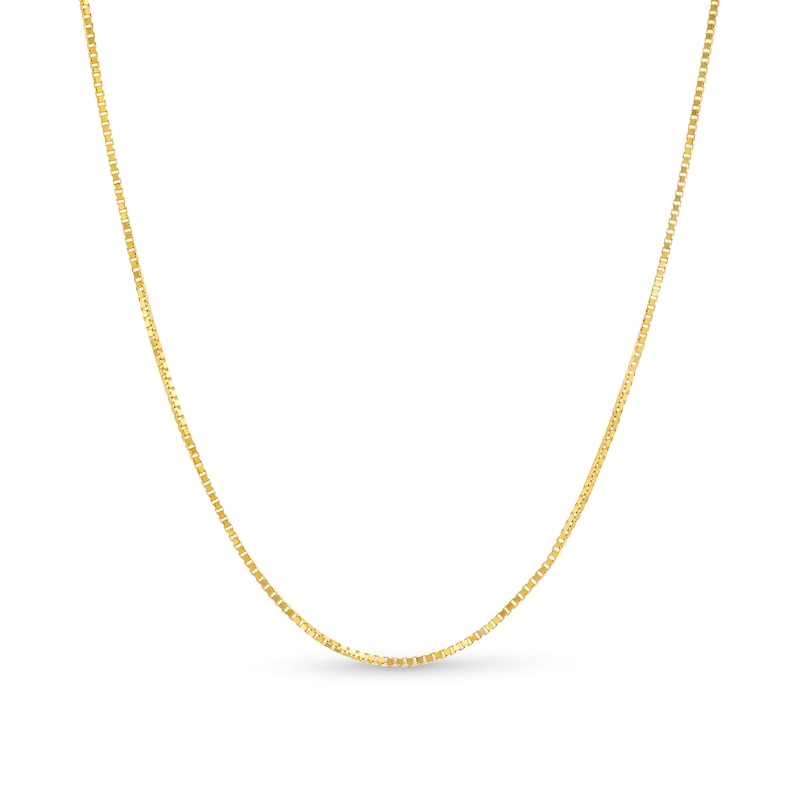 Main Image 1 of 0.7mm Box Chain Necklace in Solid 14K Gold - 18"