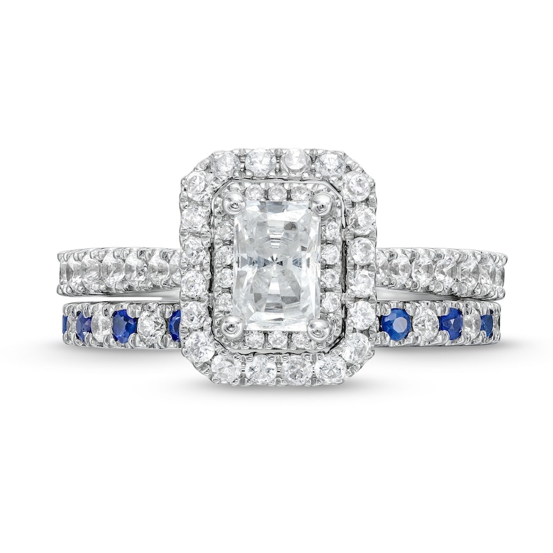 Main Image 4 of Vera Wang Love Collection Emerald-Cut Diamond Ring Set
