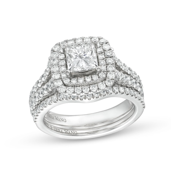 Vera Wang Love Collection Princess-Cut Diamond Cushion Frame Set