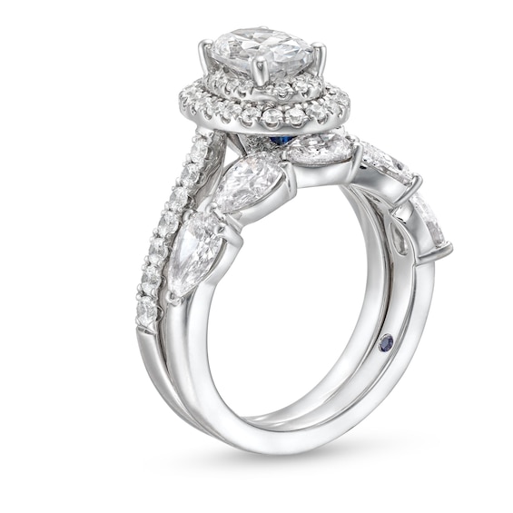 Vera Wang Love Collection Certified Oval Diamond Ring Set