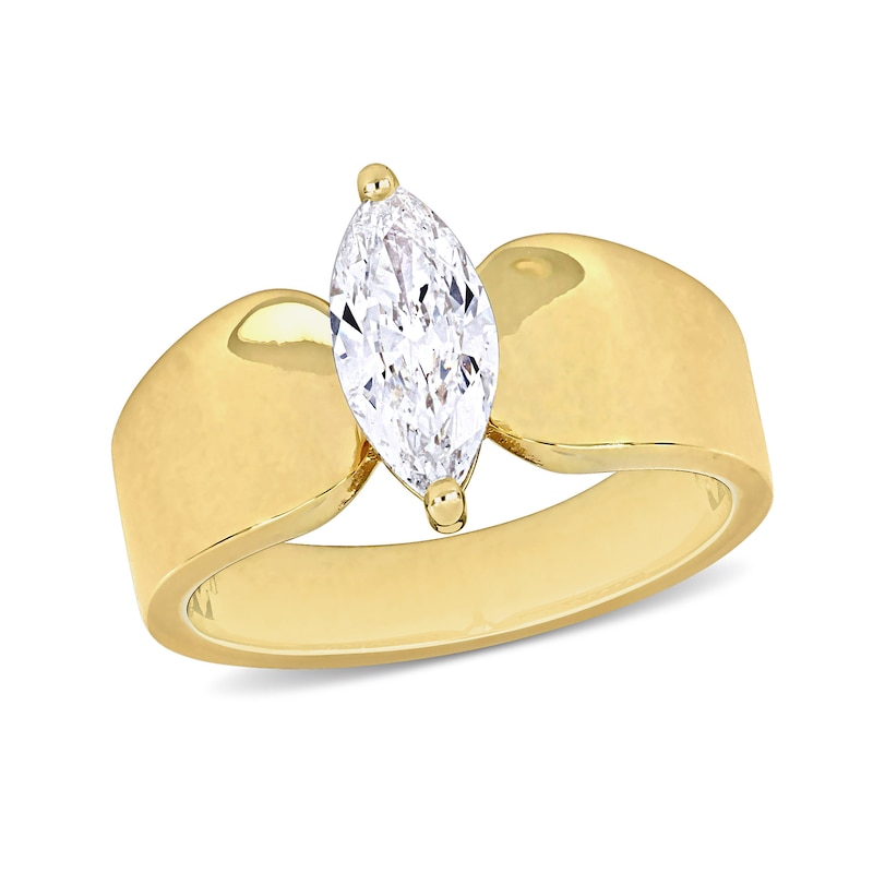 Main Image 1 of Eternally Bonded 1 CT. Marquise-Cut Diamond Solitaire Engagement Ring in 14K Gold (H/SI2)