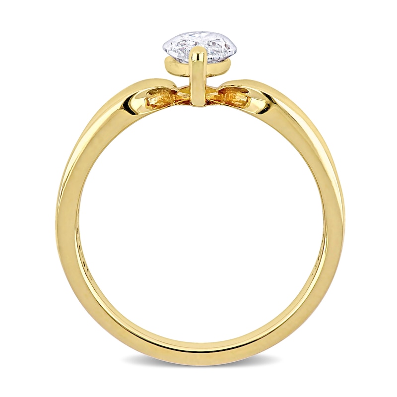 Main Image 3 of Eternally Bonded 1 CT. Marquise-Cut Diamond Solitaire Engagement Ring in 14K Gold (H/SI2)