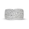 Thumbnail Image 4 of 1 CT. T.W. Diamond Triple Row Overlay Band in 10K White Gold