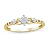 Thumbnail Image 1 of 1/10 CT. T.W. Quad Princess-Cut Diamond Loops Ring in 10K Gold