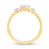 Thumbnail Image 2 of 1/10 CT. T.W. Quad Princess-Cut Diamond Loops Ring in 10K Gold