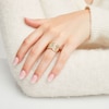 Thumbnail Image 2 of 1 CT. T.W. Baguette and Round Diamond Layered Overlay Band in 10K Gold