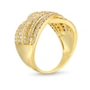 Thumbnail Image 3 of 1 CT. T.W. Baguette and Round Diamond Layered Overlay Band in 10K Gold