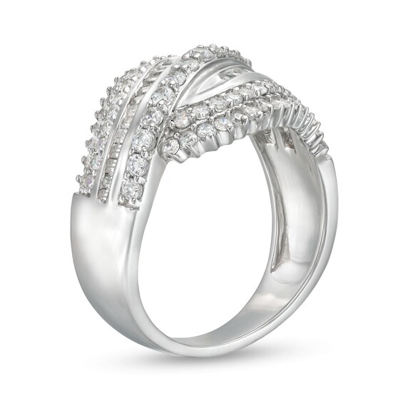 1 CT. T.w. Diamond Shadow Rolling Wave Ring in 10K Gold