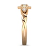 Thumbnail Image 2 of 1/3 CT. T.W. Oval Diamond Frame Twist Shank Ring in 10K Rose Gold
