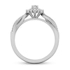 Thumbnail Image 3 of 1/3 CT. T.W. Oval Diamond Shadow Frame Twist Shank Ring in 10K White Gold