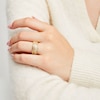 Thumbnail Image 2 of 3/4 CT. T.W. Diamond Double Row Wave Bypass Ring in 10K Gold
