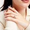 Thumbnail Image 2 of 3/4 CT. T.W. Diamond Double Row Wave Bypass Ring in 10K Rose Gold