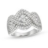 Thumbnail Image 1 of 1 CT. T.W. Quad Diamond Edge Infinity Braid Ring in 10K White Gold
