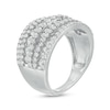 Thumbnail Image 3 of 2 CT. T.W. Diamond Layered Overlay Multi-Row Band in 10K White Gold