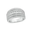 Thumbnail Image 1 of 1 CT. T.W. Diamond Multi-Row Stack Band in 10K White Gold