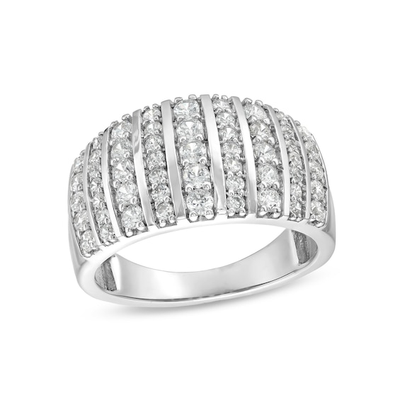 1 CT. T.w. Diamond Linear Multi-Row Band in 10K White Gold