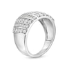 Thumbnail Image 3 of 1 CT. T.W. Diamond Linear Multi-Row Band in 10K White Gold