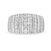 Thumbnail Image 4 of 1 CT. T.W. Diamond Linear Multi-Row Band in 10K White Gold