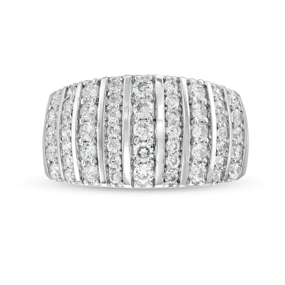 1 CT. T.w. Diamond Linear Multi-Row Band in 10K Gold
