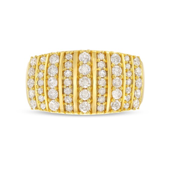 1 CT. T.w. Diamond Linear Multi-Row Band in 10K Gold