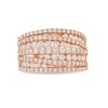 Thumbnail Image 4 of 2 CT. T.W. Diamond Layered Overlay Multi-Row Band in 10K Rose Gold