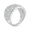 Thumbnail Image 3 of 1-1/2 CT. T.W. Diamond Geometric Pattern Wide Band in 10K White Gold