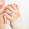 Thumbnail Image 2 of 3/4 CT. T.W. Diamond Edge Wide Lattice Band in 10K White Gold