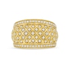 Thumbnail Image 4 of 3/4 CT. T.W. Diamond Edge Wide Lattice Band in 10K Gold