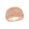 Thumbnail Image 1 of 3/4 CT. T.W. Diamond Edge Wide Lattice Band in 10K Rose Gold