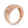 Thumbnail Image 3 of 1 CT. T.W. Diamond Linear Multi-Row Band in 10K Rose Gold